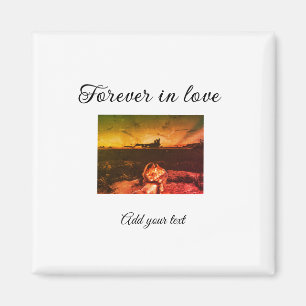 Forever in love add couple photo wedding engaged a magnet