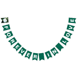 Forever in Love Emerald Green Wedding Bunting