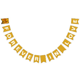 Forever in Love Golden Yellow Wedding Bunting