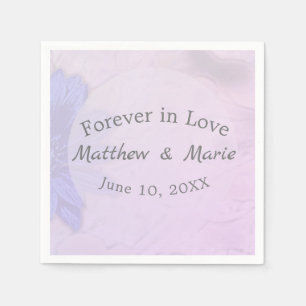 Forever in Love Lovely Lavender Floral Napkin