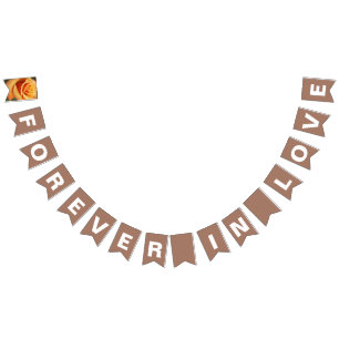 Forever in Love Mocha Wedding Bunting
