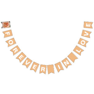 Forever in Love Peach Wedding Bunting