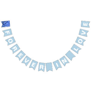 Forever in Love Powder Blue Wedding Bunting