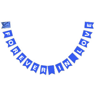 Forever in Love Royal Blue Wedding Bunting