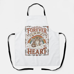 Forever In My Heart Cat Memorial Rainbow Bridge Vi Apron