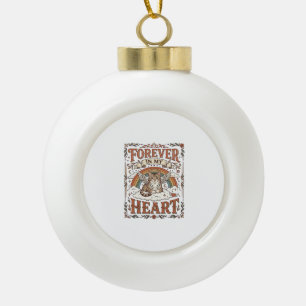 Forever In My Heart Cat Memorial Rainbow Bridge Vi Ceramic Ball Christmas Ornament