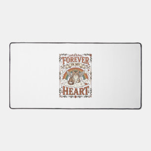 Forever In My Heart Cat Memorial Rainbow Bridge Vi Desk Mat