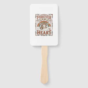 Forever In My Heart Cat Memorial Rainbow Bridge Vi Hand Fan