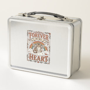 Forever In My Heart Cat Memorial Rainbow Bridge Vi Metal Lunch Box