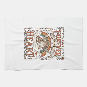Forever In My Heart Cat Memorial Rainbow Bridge Vi Tea Towel