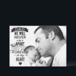 Forever in My Heart Happy Father's Day Photo Card<br><div class="desc">Customisable photo Father's Day card featuring modern typography. Personalise by adding your photo and other details. This photo Father's Day is available in other cardstock.</div>