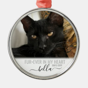 Forever in my Heart Pet Memorial Keepsake Silver Metal Tree Decoration