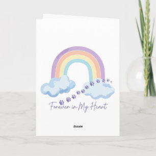 Forever in My Heart Pet Memorial Rainbow Bridge Card