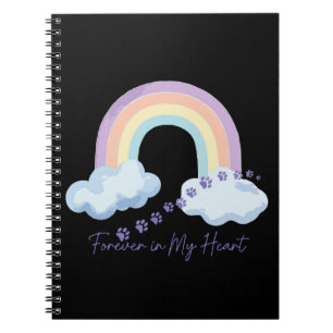 Forever in My Heart Pet Memorial Rainbow Bridge Notebook