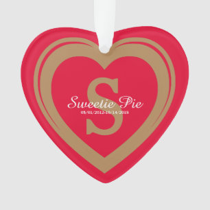 Forever in My Heart Red Memorial Ornament