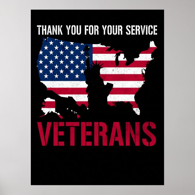 Forever in Our Debt—Happy Veterans Day Poster (Front)