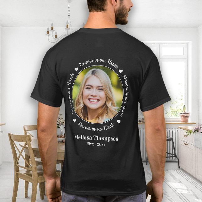Forever in our Heart Personalised Picture Memorial T-Shirt (Creator Uploaded)