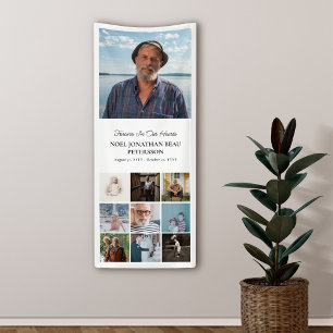 Forever In Our Hearts 10 Photo Collage Memorial Banner