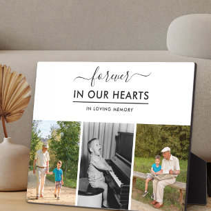 Forever in our Hearts 3 Photo Custom Plaque