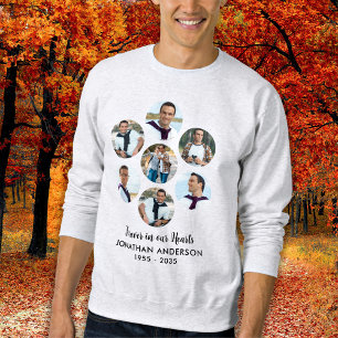 Forever in our Hearts 7 Photo Collage Memorial  Sweatshirt