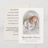 Forever in Our Hearts Baby Memorial Photo Card