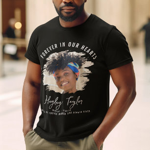 Forever In Our Hearts   Brushed Photo Memorial T-Shirt