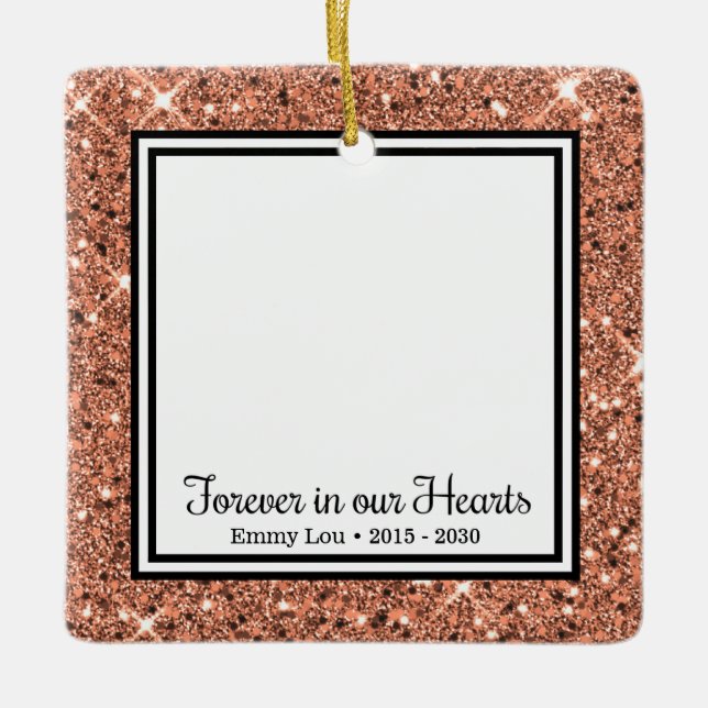 Forever In Our Hearts Cat Ceramic Ornament (Front)