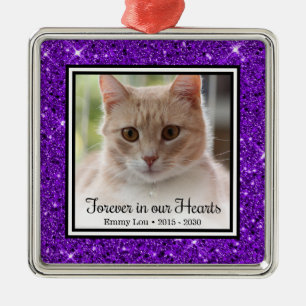 Forever In Our Hearts Cat Metal Tree Decoration