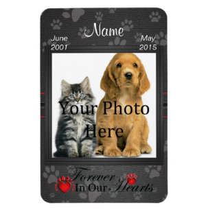 Forever In Our Hearts Cat or Dog Memorial Magnet