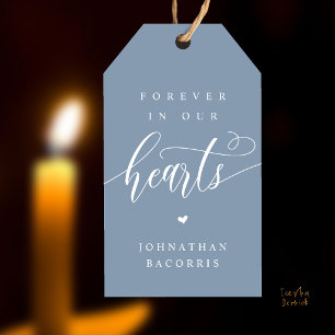 Forever in Our Hearts Custom Memorial Candle Favou Gift Tags