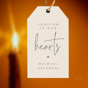 Forever in Our Hearts Custom Memorial Candle Favou Gift Tags