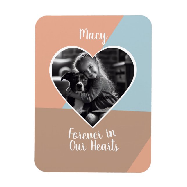 Forever in our Hearts Custom Photo Keepsake Magnet (Vertical)