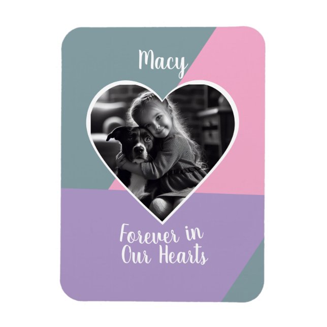 Forever in our Hearts Custom Photo Keepsake Magnet (Vertical)