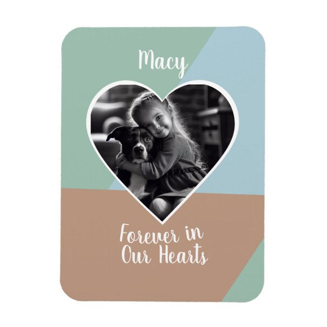 Forever in our Hearts Custom Photo Keepsake Magnet (Vertical)