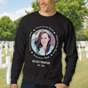 Forever in our Hearts Custom Photo Memorial Sweatshirt