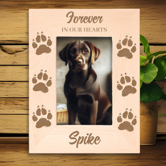 Forever in Our Hearts | Dog Memorial  Etched Frames
