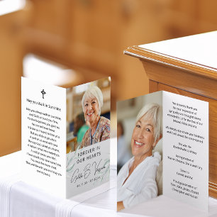 Forever In Our Hearts Foliage Photos Prayer Card