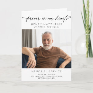 Forever In Our Hearts Funeral Order of Service Programme