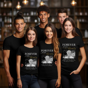 Forever in our hearts Funeral Photo Memorial  Tri-Blend Shirt