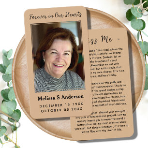 Forever in Our Hearts Funeral Prayer Photo Card