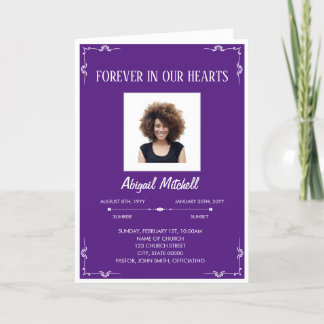 Forever In Our Hearts Funeral Program | FP00013 Programme