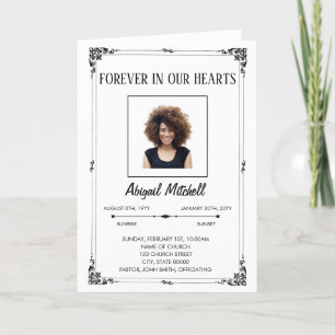 Forever In Our Hearts Funeral Program   FP00015 Programme