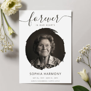 Forever in Our Hearts Funeral Thank You Card