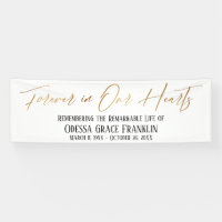 Forever in Our Hearts Gold Handwriting Typography