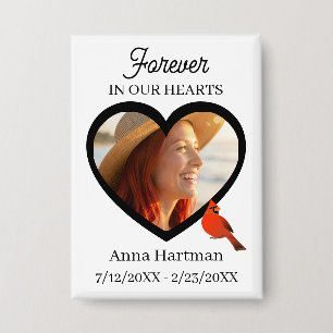 Forever in our Hearts   Heart Photo & Cardinal 