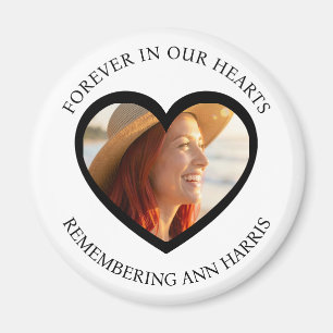 Forever in our Hearts Hearth Shaped Photo Magnet