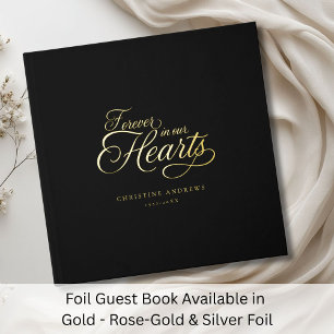 "Forever in our Hearts"  Keepsake Funeral  Guest Book