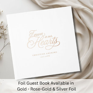 "Forever in our Hearts" Keepsake Funeral Guest Book