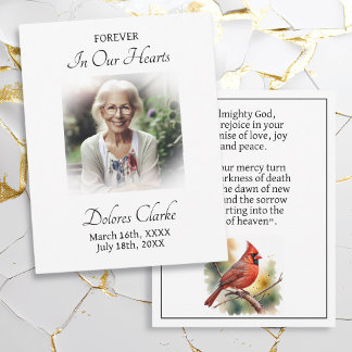 Forever in our Hearts | Memorial Bookmark Prayer Card