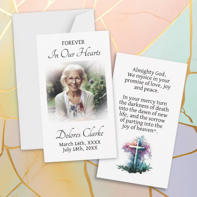 Forever in our Hearts | Memorial Bookmark Prayer Card (Creator Uploaded)